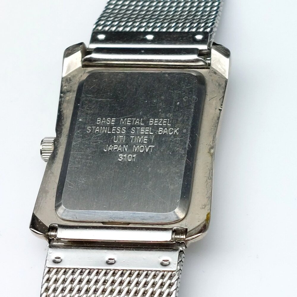 Generation X Rectangular Silver Tone Mesh Watch W… - image 5